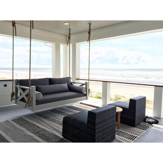Lowcountry Bed Swing grey cushions