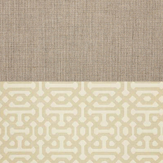 Fretwork Flax and Cast Ash Sunbrella Outdoor Fabric