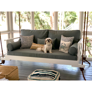 Charleston Bed Swing with Dog