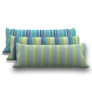 Lumbar Striped Outdoor Pillow