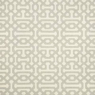 Fretwork Pewter Outdoor Pillow Fabric
