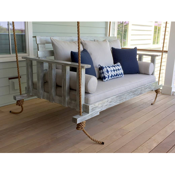 Adjustable back bed swing