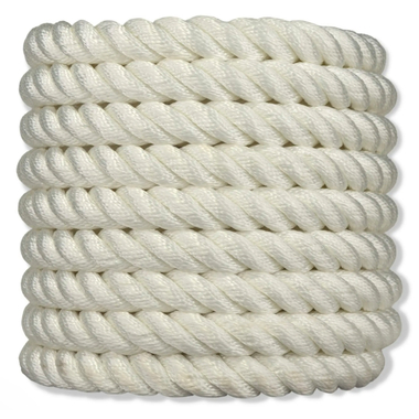 Synthetic white rope for bed swing