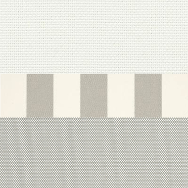 Sailcloth Salt, Sailcloth Seagull, and Solana Seagull Outdoor Sunbrella Fabrics