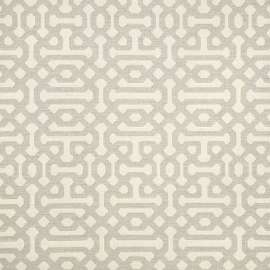 Fretwork Pewter Outdoor Pillow Fabric