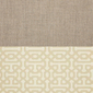 Fretwork Flax and Cast Ash Sunbrella Outdoor Fabric