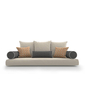 Echo Dune with white piping Outdoor Bed Swing Pillow Fabric